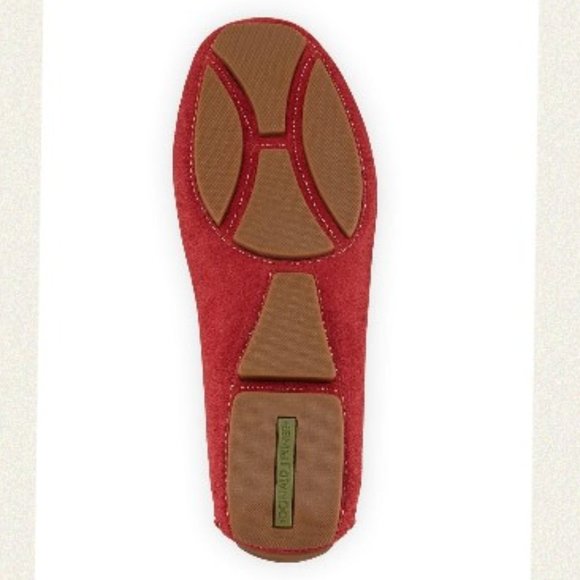 Donald J Pliner Vinco Suede Tomato Red Driver Moccasin Size 10 1/2 - Picture 5 of 6
